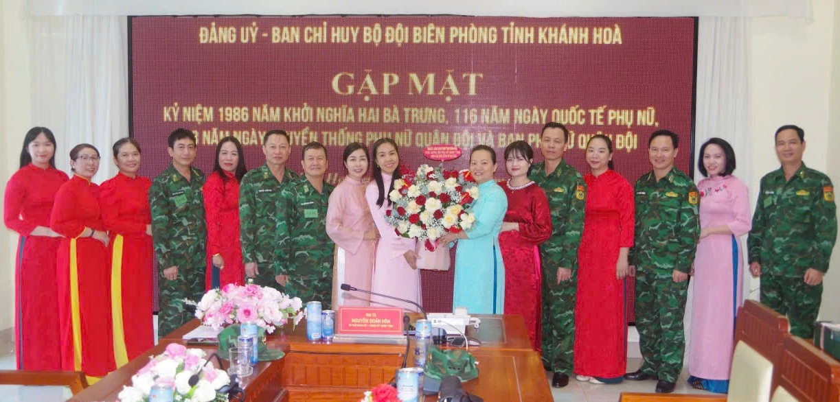 Bộ đội Biên phòng tỉnh Khánh Hòa tổ chức gặp mặt kỷ niệm Ngày Quốc tế Phụ nữ - Vietnam.vn