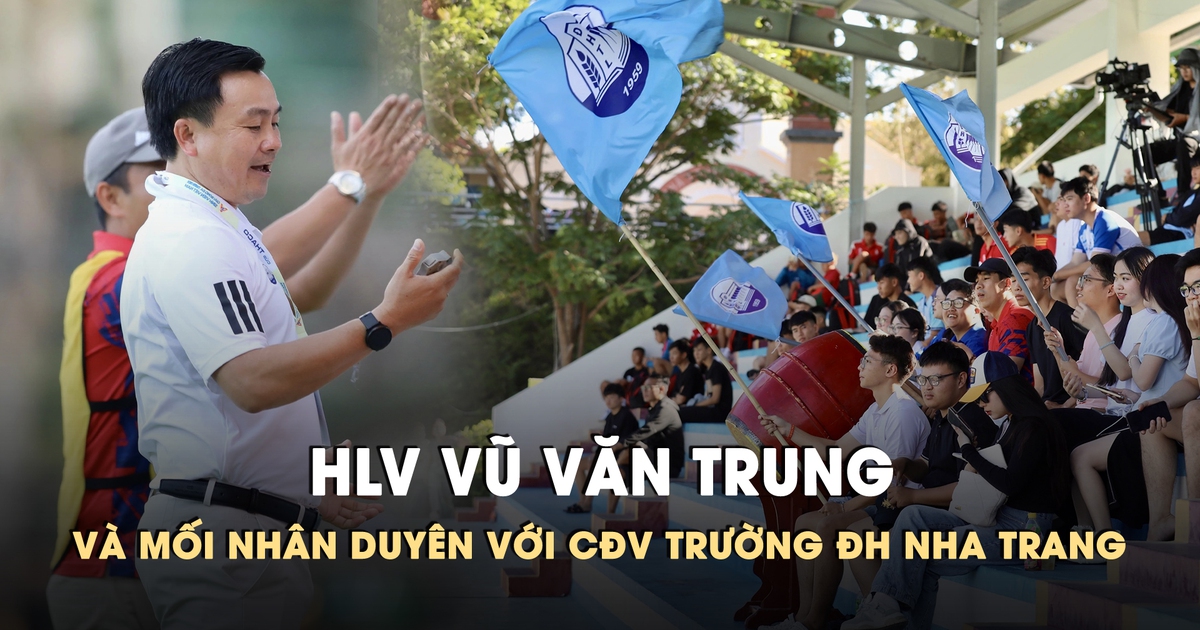 HLV Vũ Văn Trung và mối nhân duyên với CĐV Trường ĐH Nha Trang - Báo Thanh Niên