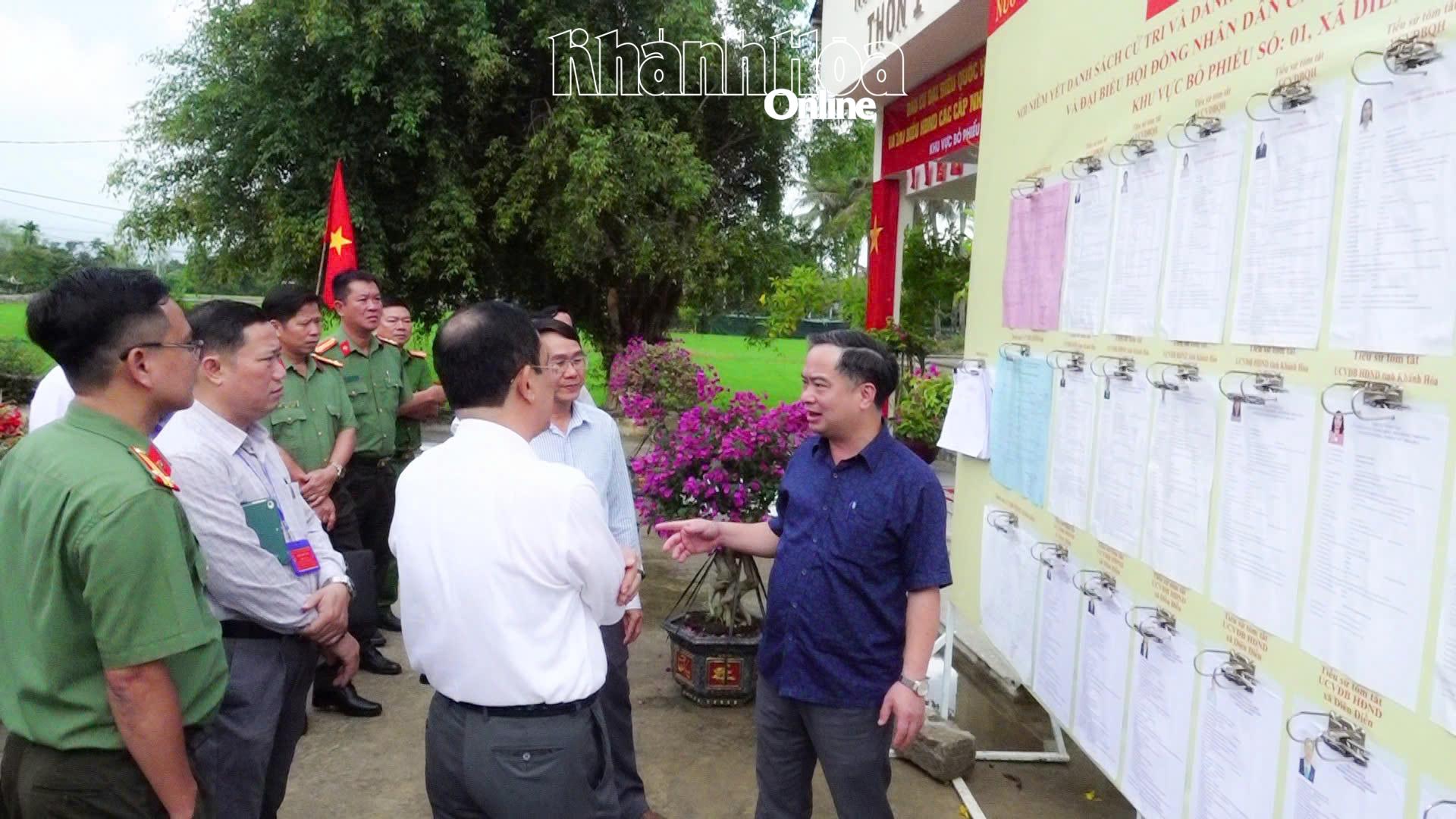 Giám đốc Công an tỉnh Nguyễn Hữu Phước kiểm tra công tác chuẩn bị bầu cử tại 3 xã Diên Điền, Diên Lâm và Diên Thọ - Báo Khánh Hòa